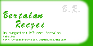 bertalan reczei business card